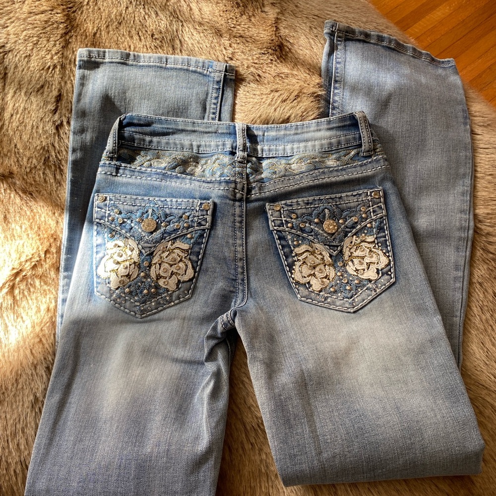 Boot Cut Jeans with Embellishments
